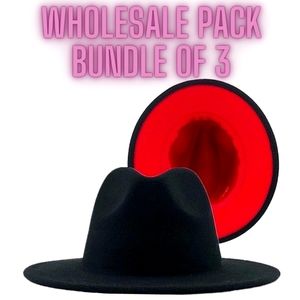 Wholesale Two Tone Fedora Bundle of 3, Boutique Hats Starter Kit